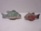 Pair of Antique Painted Wooden Fish Lures