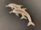Vintage Dolphins cast aluminum Wall Figures