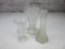 Lot of 3 Clear Glass Vases of Various Sizes