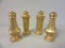 Lot of 2 Pairs of Vintage Gold-Tone Pickard Salt & Pepper Shakers