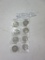 Lot of 8 .90 Silver Roosevelt Dimes