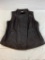 Woman's leather LIZ CLAIBORNE zip-up vest size M