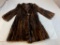 Woman's vintage genuine fur brown coat