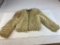 Woman's vintage genuine fur cream color coat