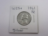 1961 .90 Silver Washington Quarter Proof