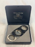 titanium 47.90 cigar cutter with case