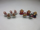 Lot of 10 Christmas-Themed Ceramic Trinket Boxes