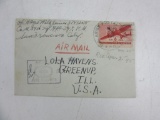 6 Cents Air Mail Stamp on Envelope