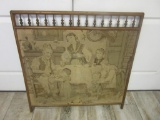 Fireplace Screen Tapestry w/ Oak Frame 31