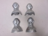 Lot of 4 Metal Claw Holding Orb Bath Tub Stands