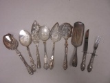 Lot of 9 Serving/Carving Silverware Made in India