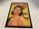 Vintage AVALON Cigarettes Advertising Poster