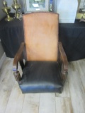 Vintage Leather Lean-Back Chair 38