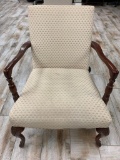 Vintage Cushion Wood Armchair Chair