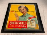 Vintage CHESTERFIELD Cigarettes Advertising Poster