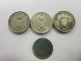 Lot of 4 Filipino American Occupation Coins