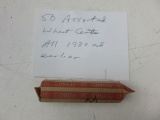 Roll of 50 1930's Lincoln Wheat Pennies