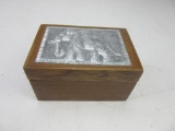 Vintage Elephant Design Trinket Box 3.25