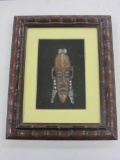 Framed Miniature African Tribal Mask 19.5