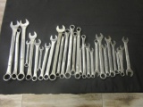 Lot of 28 Metric/Standard Wrenches of Various Sizes