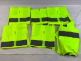 6 NEIKO High Visibility Neon Green Safety Vests