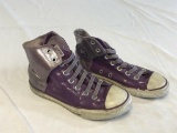 Converse All Stars Youth Girls 3 Purple High Tops