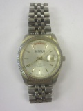 BENRUS Quartz Date/Time Stainless Steel Watch