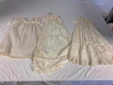 Lot of 3 Vintage White lace Children Dresses