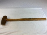 8 Lb Sledgehammer with long wooden handle marked 