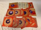 Lot of 30 Capitol 45 RPM Records with sleeves 1950's