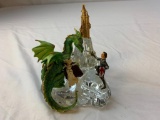 DRAGON and KNIGHT Figure on glass