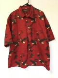 Woodland Trail Men's Eagle Motif Cotton Shirt XXL
