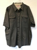 Wrangler Grey 100% Cotton Short Sleeve Shirt 2XL