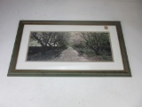 Framed Photograph of Park Walkway 14.5