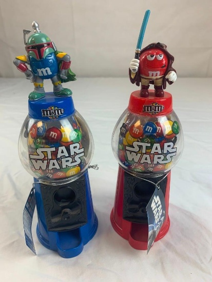STAR WARS Lot of 2 M&M's Candy Dispenser NEW