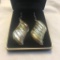 Pair of Large Sterling Silver Pierced Earrings