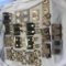 Lot of 19 Pairs of Misc. Gold-Toned, Black, and White Pierced Earrings