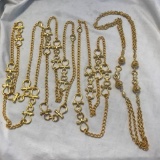 Lot of 4 Misc. Gold-Toned Chain Necklaces