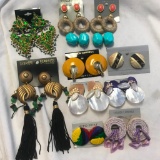 Lot of 10 Misc. Clip-On Earrings