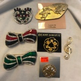 Lot of 7 Misc. Brooches