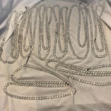 Lot of 8 Identical Clear Beaded Necklaces