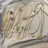Lot of 7 Misc. Faux Pearl Necklaces