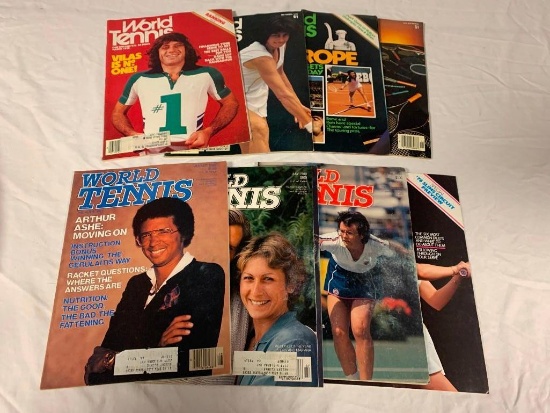 WORLD TENNIS Lot of 8 Magazines 1977-1980