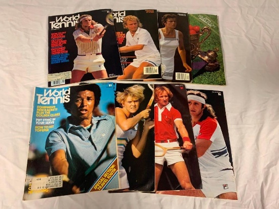 WORLD TENNIS Lot of 8 Magazines 1976-1978