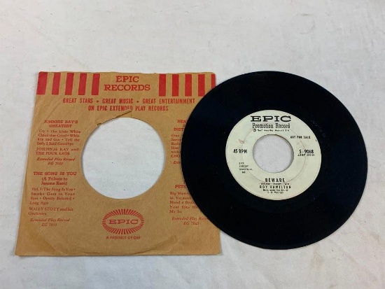 ROY HAMILTON Beware 45 RPM Record 1954 PROMO