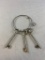 Home Decor Key ring with 3 keys