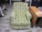 Green/White Fabric Armchair 38