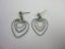 Pair of .925 Silver Heart Design Earrings