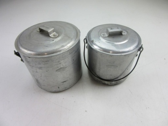 Lot of 2 HARDWARE ALUMINUM Pots