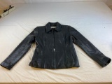 Woman's Black Leather Jacket size M